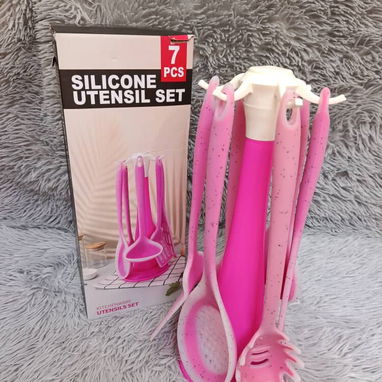 Set de 6 utensilios de silicona con base giratoria en 8000cup - Img 122487825