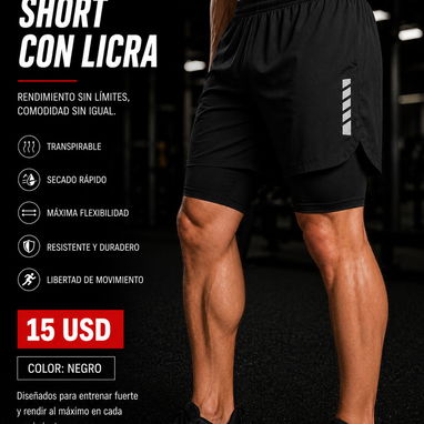 Short con licra para hombre. Todas las tallas disponibles. - Img 123639125