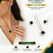Combo de collar y aretes de acero inoxidable - Img 55364172