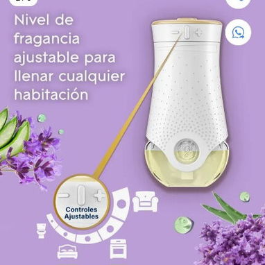 Aromatizante Electrico con 1 repuesto, aroma tranquilidad, lavanda y áloe. - 2/4