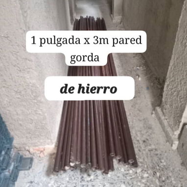 Tubos de hierro de una pulgada x 3 metros - 2/4