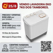 LAVADORA SEMI AUTOMÁTICA EKO 150usd - Img 55457817