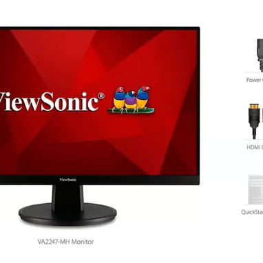 Monitor ViewSonic 22" FHD 100Hz Adaptive Sync Monitor (HDMI, VGA) (Modelo: VA2247-MH) - Negro 🔶 $165 - 2/5