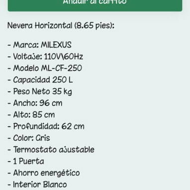 Nevera milexus 8.8 pies - Img 126282400