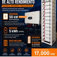Sistema de almacenamiento de energía: inversor trifásico 50 kW y baterías LiFePO4 - Img 57878154