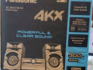 Equipo de música Panasonic SC-AKX110. Bocinas con tecnología bluetooth. - Img 68422150