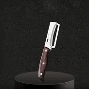 Cuchillo pelador de papas de acero inoxidable con mango de madera - Img 56791375