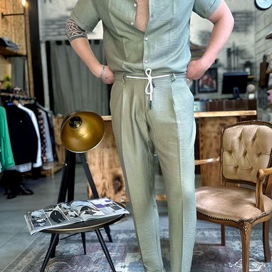Ropa de Verano. Moda Europea .Conjuntos de Lino 52465450 - Img 94911899