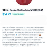 1Hora - Bocina Bluetooth portátil BOC243 - Img 56747366