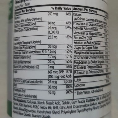 Multivitaminas Dieta Suplementaria Diaria ,Frasco de 100 Tab ,Importado ,Precio 5 USD ,ver Foto ,contactar al 5 - 4/4