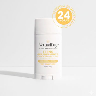Desodorante Natural en Barra Teens Geranio Menta Extra Protección - Img 117359560
