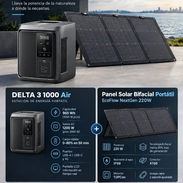 Combo de Estación de energía portátil Ecoflow Delta 3 1000 Air + Panel Solar Portátil Bifacial Ecoflow NextGen 220 W - Img 57662045