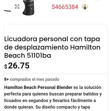 Licuadora personal Hamilton Beach - 2/2