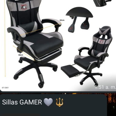 Sillas gamer (sillas para jugar videojuegos) - Img 126791059