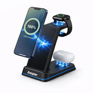 CARGADOR INALÁMBRICO ENERGIZER 3 EN 1 QI 15W RGB IPHONE AIRPODS APPLE WATCH ENVÍO DISPONIBLE + GARANTÍA - Img 56705573