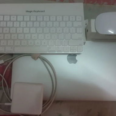455 USD** — MacBook Pro + cargador + Magic Keyboard + Magic Mouse. - Img 124256064