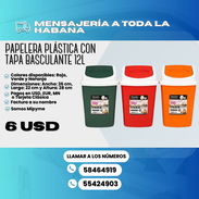 🗑️✨ CESTO PLÁSTICO CON TAPA BASCULANTE 12L ✨🗑️ 💲Precio: 6 USD - Img 55672174