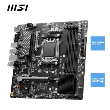 Motherboard MSI PRO B650M-P V1 – Placa Base Micro-ATX AM5, DDR5, PCIe 4.0, M.2 Gen4, LAN 2.5G - 2/3