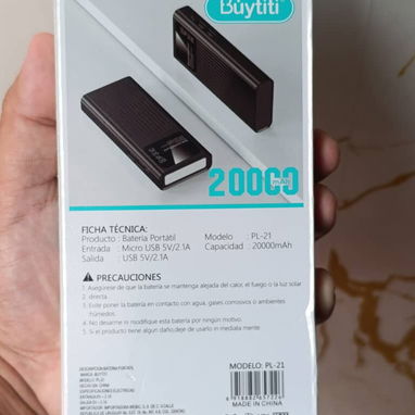 💠Powerbank (Batería Portátil) 20000 mAh 💠Carga 2 a 3 veces tu celular 💠Salida 5v 2.1A 💠Mensajería por costo adiciona - Img 123191539