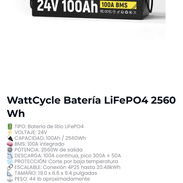 WattCycle Batería LiFePO4 2560 Wh 🔋 TIPO: Batería de litio LiFePO4 ⚡ VOLTAJE: 24V - Img 58236475