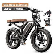 🚲 Bicicleta Eléctrica TST X6 750W 48V 15Ah 20x4 Fat Tire Con Rack y Candado Negro – $1100 USD - Img 56360107