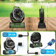 Ventilador Recargable 20000mAh con Luz LED y Control Remoto F6 - Img 57444298