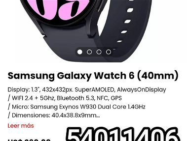 !!Smart Watch/ Reloj inteligente/Samsung Galaxy Watch 6 (40mm) Display: 1.3", 432x432px. SuperAMOLED, AlwaysOnDisplay!! - Img main-image-45732290