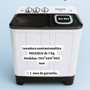 Lavadora semiautomática milexus 7 kg - Img 123402755