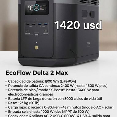 Ecofllow y batería extra max - Img 124194914