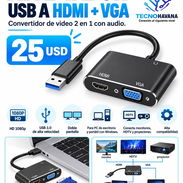 Adaptador de video USB - HDMI + VGA - Img 56501184
