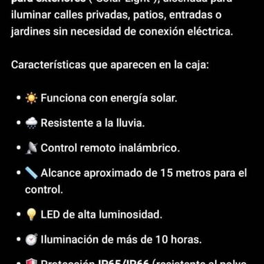 Oferta de LÁMPARA SOLAR NUEVA EN CAJA recargable 300 watt - 3/5