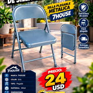 💺 SILLA 💺 PLEGABLE MÉTALICA 7HOUSE. TENEMOS MENSAJERÍA CON FACTURA Y GARANTÍA. 📲 54833699 - Img 57945696