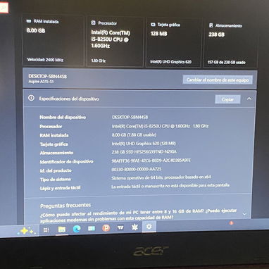 Laptop acer aspire 5 - 2/3