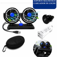 SÚPER COMBO PARA TU AUTO, MINI VENTILADOR PÓRTATIL + CARGADOR DE COCHE + SOPORTE MAGNETICO + ESTUCHE PROTECTOR RÍGIDO - Img 55941560