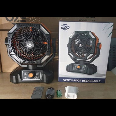 Ventilador recargable Eko de 20mil mA con doble aspa 👌🏻 - Img 121770027