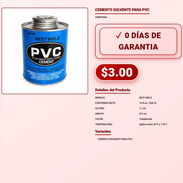 CEMENTO SOLVENTE PARA PVC . - Img 57893129