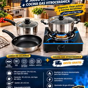 🥘COMBO 🥘 COCINA #4 + JUEGO DE CALDEROS + COCINA GAS VITROCERÁMICA. ENTREGA GRATIS CON FACTURA Y GARANTÍA. 📲 54833699 - Img 58014895