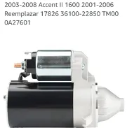 Motor de arranque original nuevo de Hiunday accent 2006 al 2012 compatible con Kia Rio - Img 45934969