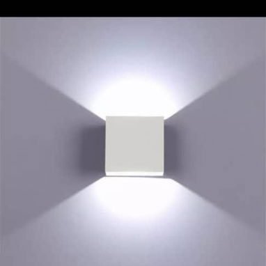 Aplique LED cuadrado de pared blanco o negro, luz arriba y abajo - 2/2