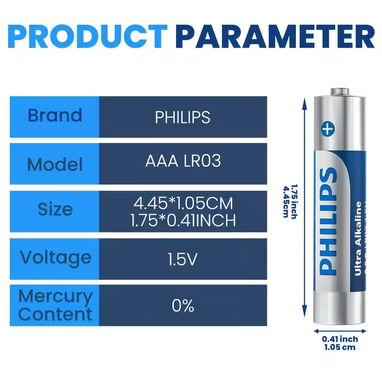 AA y AAA PHILIPS Ultra Alkalina, 1.5V de voltaje estable - Img 127877540