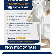 Ventilador Recargable de pie EKO - Img 56469591