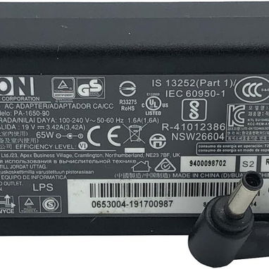 Cargador LITE-ON LITEON 19V 3.42A Adaptador de CA 65W PA-1650-90 Fuente de alimentación 0.177x0.118 in con cable 5327432 - Img 123348375