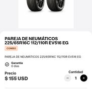 Gomas para carro/ Neumáticos 225/65R16C 112/110R EV516 EG - Img 57629577
