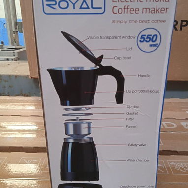 ☕️CAFETERA ELÉCTRICA ROYAL NEGRA/30USD☕️VPT A01 - 2/2