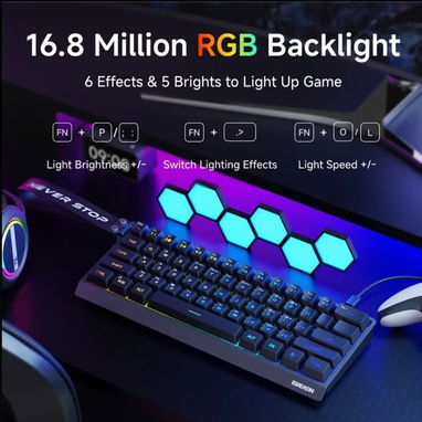 🔥 Teclado Gaming EWEADN Compacto RGB 🔥 - Img 124820495