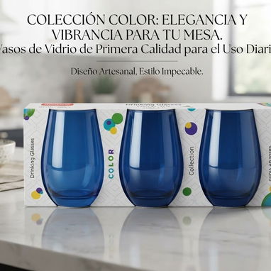 Set 3 Vasos de Vidrio Colección Color - 4/4