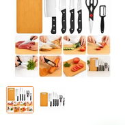 *SET DE CUCHILLO DE COCINA CON TABLA DE CORTAR* 💵 *PRECIO* : $ 17 USD. Entrega gratis - Img 57399579