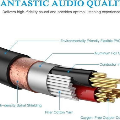 🎧 Cable Divisor en Y JOLGOO – XLR Macho a 2 RCA Macho - Img 126554585