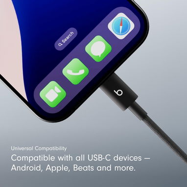 CABLE BEATS USB-A A USB-C 1.5M TRENZADO CARGA RÁPIDA APPLE ANDROID ENVÍO DISPONIBLE + GARANTÍA - 3/7