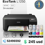 🔸 Impresora EPSON Ecotank L1250 🔸 WiFi 🔸 Sin Escáner 💲245 usd - Img 53547133